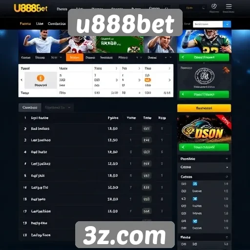 Interface do usuário do u888bet é intuitiva